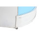 Mueble Auxiliar Home ESPRIT Blanco Marrón Turquesa Cristal Hierro Madera de mango 157 x 52 x 90 cm