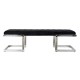 Bench DKD Home Decor   Black Polyester Steel (140 x 40 x 40 cm)