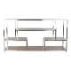 Console DKD Home Decor 190 x 40 x 96 cm Silver Steel Plastic MDF Wood