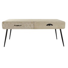 Centre Table DKD Home Decor Black Multicolour Copper Natural Metal Paolownia wood MDF Wood 100 x 52 x 42,5 cm 100 x 52 x 72 cm