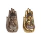 Figura Decorativa DKD Home Decor 15,5 x 11 x 29 cm Beige Dorado Buda Oriental (2 Unidades)