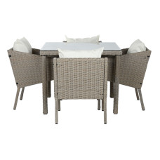 Conjunto de Mesa con 4 Sillas Home ESPRIT 90 x 90 x 72 cm