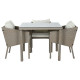 Conjunto de Mesa con 4 Sillas Home ESPRIT 90 x 90 x 72 cm