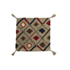 Funda de cojín DKD Home Decor Multicolor Flecos 50 x 1 x 50 cm