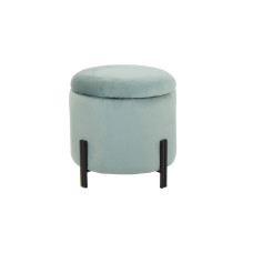 Reposapiés DKD Home Decor Metal Turquesa Poliéster (42 x 42 x 42 cm)