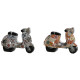 Figura Decorativa Home ESPRIT Multicolor Mediterráneo scooter 14 x 8 x 11 cm (2 Unidades)