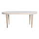 Mesa de Comedor DKD Home Decor Blanco Dorado Latón Madera de mango 180 x 90 x 76 cm