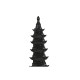 Figura Decorativa Home ESPRIT Negro Oriental 9 x 9 x 41 cm