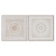 Cuadro Home ESPRIT Mandala Escandinavo 100 x 4 x 100 cm (2 Unidades)