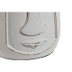 Vase Home ESPRIT White Mango wood Modern Face 15 x 15 x 30 cm