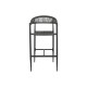 Taburete Home ESPRIT Negro Gris oscuro Aluminio Ratán 52 x 55 x 105 cm