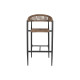 Taburete Home ESPRIT Marrón Negro Aluminio Ratán 52 x 55 x 105 cm