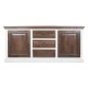 Aparador DKD Home Decor Blanco Marrón oscuro Madera de mango (180 x 46 x 83 cm)