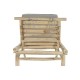 Tumbona DKD Home Decor Natural Teca Poliéster Gris claro (209 x 86 x 35 cm)