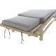 Tumbona DKD Home Decor Natural Teca Poliéster Gris claro (209 x 86 x 35 cm)