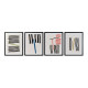Cuadro DKD Home Decor Lines Abstracto Moderno 35 x 3 x 45 cm (4 Unidades)