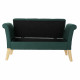 Banqueta DKD Home Decor 8424001795512 Natural Madera Poliéster Verde (130 x 44 x 69 cm)