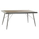 Dining Table DKD Home Decor Fir Natural Metal Light grey 161 x 90 x 75 cm