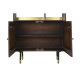 Estantería DKD Home Decor Negro Dorado Metal Marrón oscuro Madera de mango 4 Estantes (90 x 35 x 200 cm)