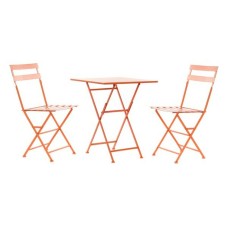 Table set with 2 chairs DKD Home Decor MB-177412 Coral 60 x 60 x 75 cm (3 pcs)