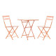 Conjunto de Mesa con 2 Sillas DKD Home Decor MB-177412 Coral 60 x 60 x 75 cm (3 pcs)