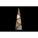 Decoración DKD Home Decor Conos Navidad LED Blanco Negro Rojo Natural Nevado 20 x 20 x 80 cm (3 Piezas)