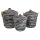 Juego de Cestas DKD Home Decor Ratán Boho (51 x 51 x 65 cm)
