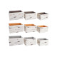 Basket set DKD Home Decor Brown Grey Orange 32 x 24 x 18 cm (3 Units)