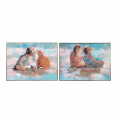 Lienzo DKD Home Decor 80 x 3,5 x 60 cm Niños Shabby Chic (2 Unidades)