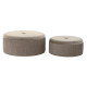 Footrest DKD Home Decor 70 x 70 x 32 cm 70 x 70 x 28 cm Velvet Light grey MDF Wood