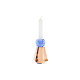 Portavelas DKD Home Decor Azul Ambar Bicolor Cristal 7 x 7 x 12 cm