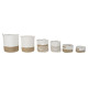 Basket set DKD Home Decor White Cotton Jute (45 x 45 x 54 cm) (6 Pieces)