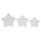 Centerpiece DKD Home Decor 57 x 54 x 3 cm White Shabby Chic Stripped (3 Pieces)
