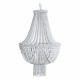Lámpara de Techo DKD Home Decor Blanco Metal Madera MDF 40 W 220 V 50 x 50 x 128 cm