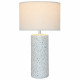 Lámpara de mesa DKD Home Decor Blanco Multicolor Lino Dolomita 25 W 50 W 220 V 42 x 42 x 73,5 cm