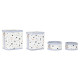 Juego de Cestos DKD Home Decor Blanco Negro Gris Dorado Bambú Estrellas 41 x 31 x 42 cm (4 Piezas) (2 Unidades)