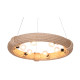 Lámpara de Techo DKD Home Decor Marrón Cuerda (51 x 51 x 10 cm) (47 X 47 X 10 CM)