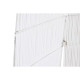 Biombo Home ESPRIT Blanco Metal Mimbre 135 x 3 x 170 cm