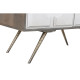 Aparador DKD Home Decor Gris Dorado Blanco Latón Madera de mango (93 x 41 x 114 cm)