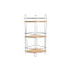 Estantería de Baño DKD Home Decor Bambú Aluminio Metal cromado inoxidable Natural 19,5 x 19,5 x 47 cm