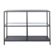 Consola DKD Home Decor Negro Metal Cristal 100 x 35 x 80 cm