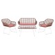 Table Set with 3 Armchairs DKD Home Decor 124 x 74 x 84 cm Metal synthetic rattan