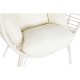 Sillón de jardín DKD Home Decor 90 x 65 x 151 cm Metal ratán sintético Blanco