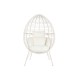 Sillón de jardín DKD Home Decor 90 x 65 x 151 cm Metal ratán sintético Blanco