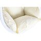 Sillón de jardín colgante DKD Home Decor 90 x 70 x 110 cm Metal ratán sintético Blanco