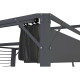 Pérgola DKD Home Decor Gris 300 x 300 x 230 cm Acero