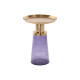 Mesa auxiliar DKD Home Decor 37 x 37 x 50 cm Cristal Azul Dorado Hierro