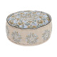 Puff DKD Home Decor Azul Beige 60 x 60 x 27 cm