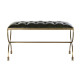 Butaca Pie de Cama DKD Home Decor 90 x 38 x 52 cm Dorado Metal Verde Metalizado