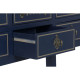 Console Home ESPRIT Brown Navy Blue Paolownia wood 103 x 35 x 80 cm